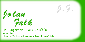 jolan falk business card